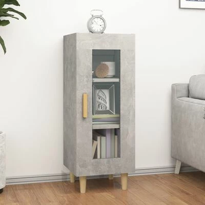 VidaXL Buffet Gris béton 34,5x34x90 cm Bois d'ingénierie 2 VidaXL Buffet Gris béton 34,5x34x90 cm Bois d'ingénierie – Image 2