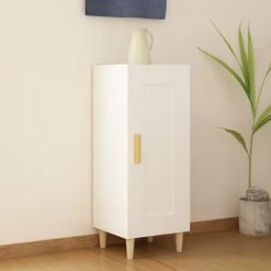 VidaXL Buffet Blanc 34,5x34x90 cm Bois d'ingénierie -Buffets & bahuts Soldes image 1 812411