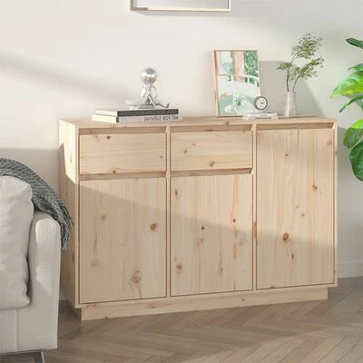 VidaXL Buffet 110x34x75 cm Bois massif de pin 2 VidaXL Buffet 110x34x75 cm Bois massif de pin – Image 2
