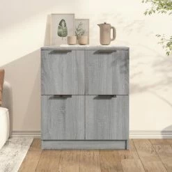 VidaXL Buffet Sonoma gris 60x30x70 cm Bois d'ingénierie -Buffets & bahuts Soldes image 1 816995