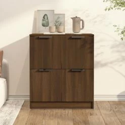 VidaXL Buffet Chêne marron 60x30x70 cm Bois d'ingénierie -Buffets & bahuts Soldes image 1 816996
