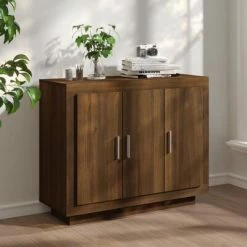 VidaXL Buffet Chêne marron 92x35x75 cm Bois d'ingénierie 7 VidaXL Buffet Chêne marron 92x35x75 cm Bois d'ingénierie -Buffets & bahuts Soldes image 1 817242