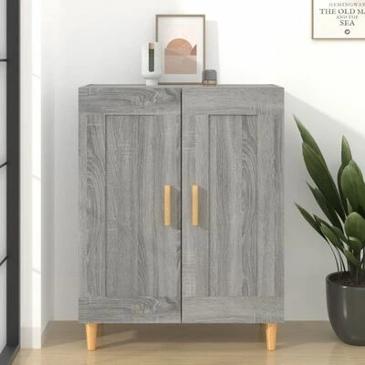 VidaXL Buffet Sonoma gris 69,5x34x90 cm Bois d'ingénierie 2 VidaXL Buffet Sonoma gris 69,5x34x90 cm Bois d'ingénierie – Image 2