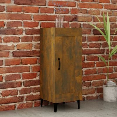 VidaXL Buffet Chêne fumé 34,5x34x90 cm Bois d'ingénierie 2 VidaXL Buffet Chêne fumé 34,5x34x90 cm Bois d'ingénierie – Image 2