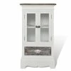 VidaXL Armoire 2 portes et 1 tiroir Blanc Bois