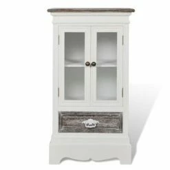 VidaXL Armoire 2 portes et 1 tiroir Blanc Bois