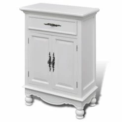 VidaXL Armoire avec 2 portes et 1 tiroir Bois Blanc
