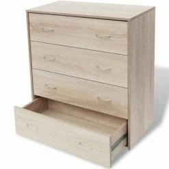 VidaXL Buffet avec 4 tiroirs 60 x 30,5 x 71 cm Couleur de chêne