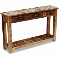 VidaXL Table console 120 x 30 x 76 cm Bois de récupération massif -Buffets & bahuts Soldes image 2 243328