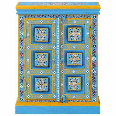 VidaXL Buffet Bois massif de manguier Peinture manuelle turquoise 2 VidaXL Buffet Bois massif de manguier Peinture manuelle turquoise – Image 2