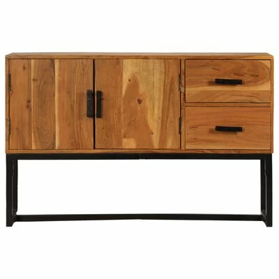 VidaXL Buffet Marron 110x30x70 cm Bois d'acacia solide 2 VidaXL Buffet Marron 110x30x70 cm Bois d'acacia solide – Image 2