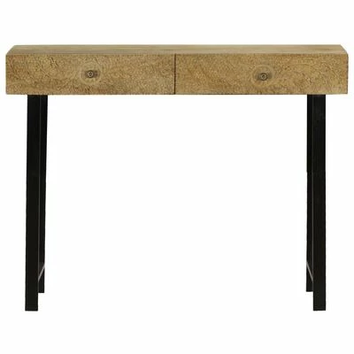 VidaXL Table console Bois de manguier massif 102 x 30 x 79 cm 2 VidaXL Table console Bois de manguier massif 102 x 30 x 79 cm – Image 2