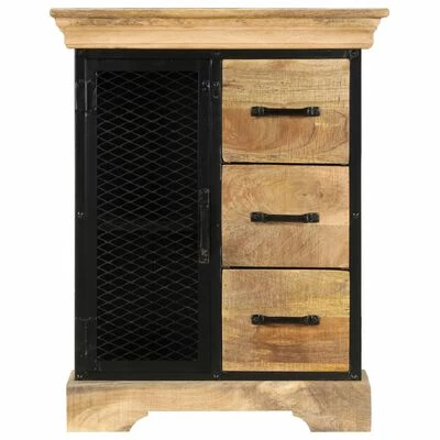 VidaXL Buffet 60 x 30 x 75 cm Bois de manguier massif 2 VidaXL Buffet 60 x 30 x 75 cm Bois de manguier massif – Image 2