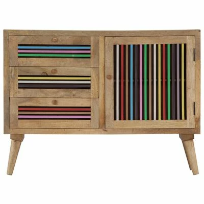 VidaXL Buffet 100 x 30 x 75 cm Bois de manguier massif 2 VidaXL Buffet 100 x 30 x 75 cm Bois de manguier massif – Image 2