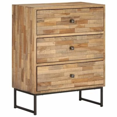 VidaXL Ensemble de buffet 2 pcs Bois de teck recyclé 2 VidaXL Ensemble de buffet 2 pcs Bois de teck recyclé – Image 2