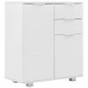 VidaXL Buffet Blanc brillant 71 x 35 x 76 cm Aggloméré