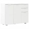 VidaXL Buffet Blanc brillant 107 x 35 x 76 cm