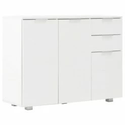 VidaXL Buffet Blanc brillant 107 x 35 x 76 cm