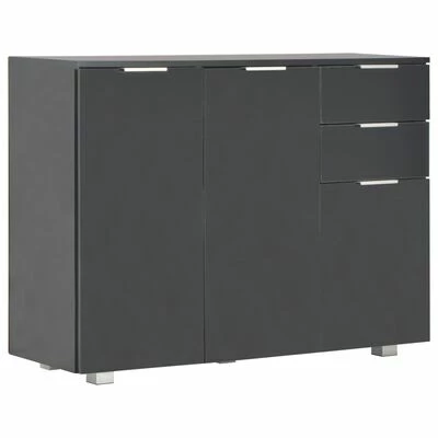 VidaXL Buffet Noir brillant 107 x 35 x 76 cm 1 VidaXL Buffet Noir brillant 107 x 35 x 76 cm