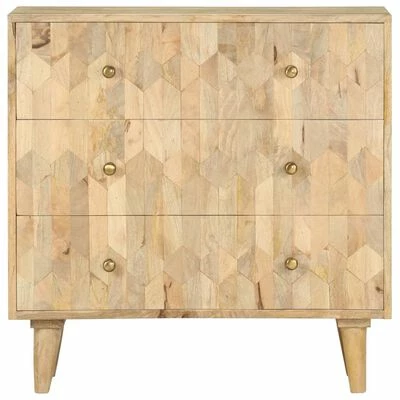 VidaXL Commode 75 x 35 x 75 cm Bois de manguier massif 2 VidaXL Commode 75 x 35 x 75 cm Bois de manguier massif – Image 2