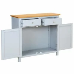 VidaXL Buffet 90x33,5x83 cm Bois de chêne massif -Buffets & bahuts Soldes image 2 288634