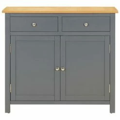 VidaXL Buffet 90x33,5x83 cm Bois de chêne massif 7 VidaXL Buffet 90x33,5x83 cm Bois de chêne massif -Buffets & bahuts Soldes image 2 288637