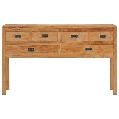 VidaXL Buffet 125x30x75 cm Bois de teck massif 2 VidaXL Buffet 125x30x75 cm Bois de teck massif – Image 2