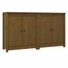 VidaXL Buffets 2 pcs Marron miel 70x35x80 cm Bois massif de pin