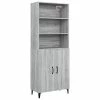 VidaXL Buffet haut Sonoma gris Bois d'ingénierie