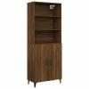 VidaXL Buffet haut Chêne marron Bois d'ingénierie