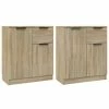 VidaXL Buffets 2 pcs Chêne Sonoma 60x30x70 cm Bois d'ingénierie