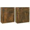 VidaXL Buffets 2 pcs Chêne fumé 60x30x70 cm Bois d'ingénierie