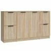 VidaXL Buffets 3 pcs Chêne sonoma Bois d'ingénierie