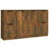 VidaXL Buffets 3 pcs Chêne fumé Bois d'ingénierie