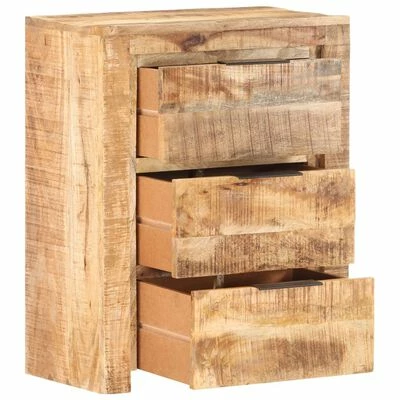 VidaXL Buffet 59x33x75 cm Bois de manguier brut 2 VidaXL Buffet 59x33x75 cm Bois de manguier brut – Image 2