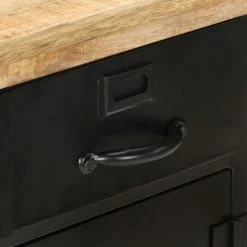 VidaXL Buffet 60x30x76 cm Bois de manguier brut -Buffets & bahuts Soldes image 2 320663