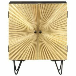 VidaXL Buffet avec façade en laiton 60x30x74 cm Bois de manguier massif -Buffets & bahuts Soldes image 2 322679