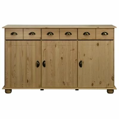 VidaXL Buffet 134x39x79,5 cm Bois de pin massif 2 VidaXL Buffet 134x39x79,5 cm Bois de pin massif – Image 2