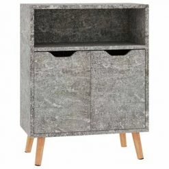 VidaXL Buffet Gris béton 60x30x72 cm Aggloméré