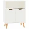 VidaXL Buffet Blanc brillant 60x30x72 cm Aggloméré
