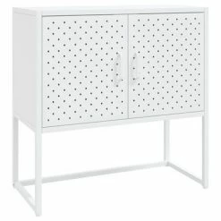 VidaXL Buffet Blanc 75x35x75 cm Acier