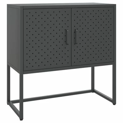 VidaXL Buffet Anthracite 75x35x75 cm Acier 1 VidaXL Buffet Anthracite 75x35x75 cm Acier