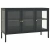 VidaXL Buffet Anthracite 105x35x70 cm Acier et verre
