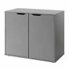 Vipack Armoire de rangement à 2 portes Pino Bois Gris