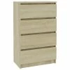 VidaXL Buffet Chêne sonoma 60x35x98,5 cm Bois d'ingénierie