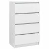 VidaXL Buffet Blanc brillant 60x35x98,5 cm Bois d'ingénierie