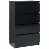 VidaXL Buffet Noir brillant 60x35x98,5 cm Bois d'ingénierie