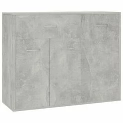 VidaXL Buffet Gris béton 88x30x70 cm Aggloméré