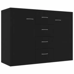 VidaXL Buffet Noir 88x30x65 cm Aggloméré