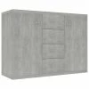 VidaXL Buffet Gris béton 88x30x65 cm Aggloméré